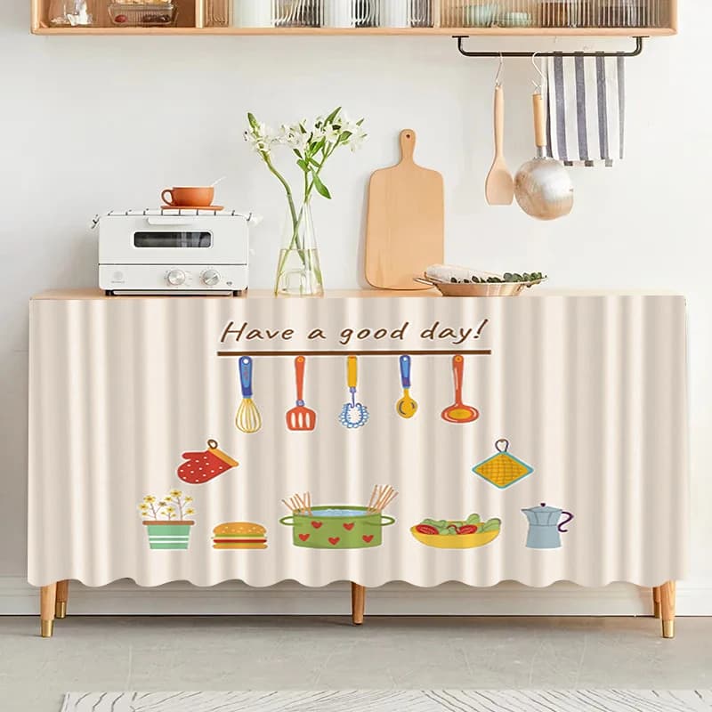Self-Adhesive Kitchen Cabinet Half Curtain