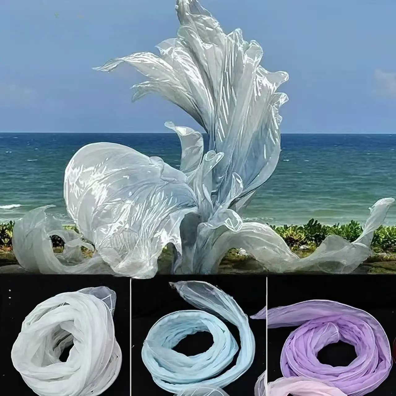 Organza Streamer Ribbon Backdrop Decoration