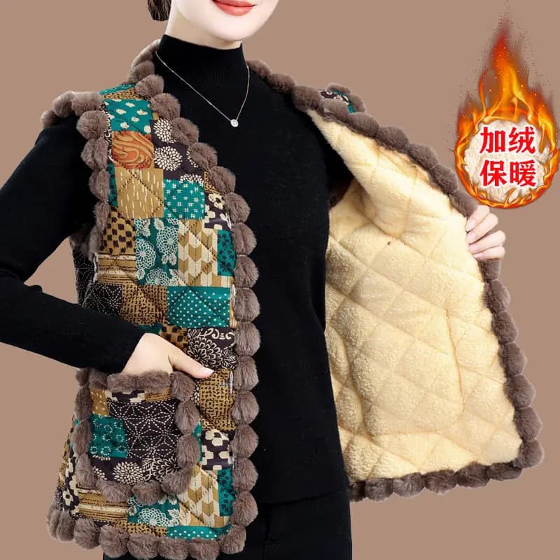 Thermal Fleece Check Vest