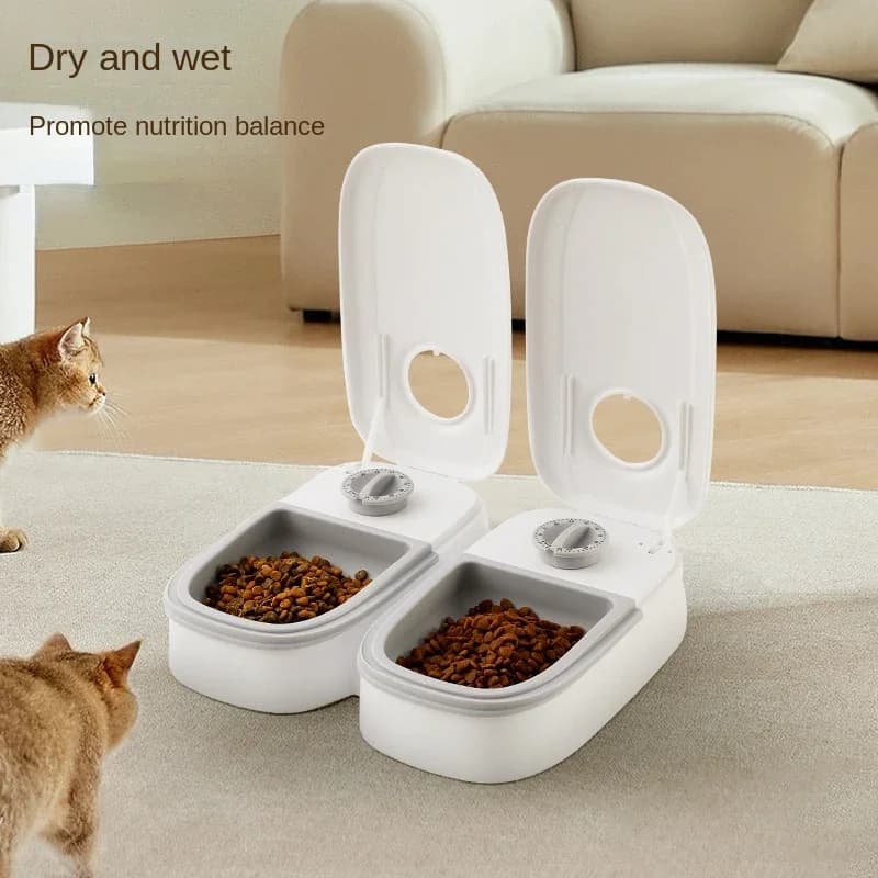 Automatic Pet Food Dispenser Bowl with Timer