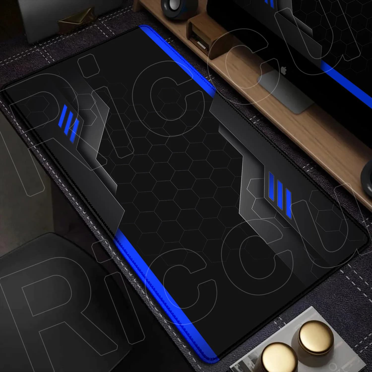 Large Gaming Desk Mouse Pad with Sci-Fi Design