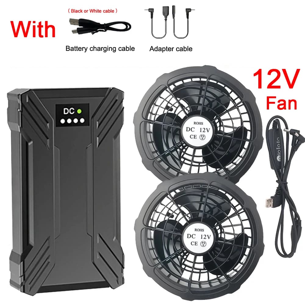 Dual-Mode Power Bank with Cooling Fan and Heated Vest Support