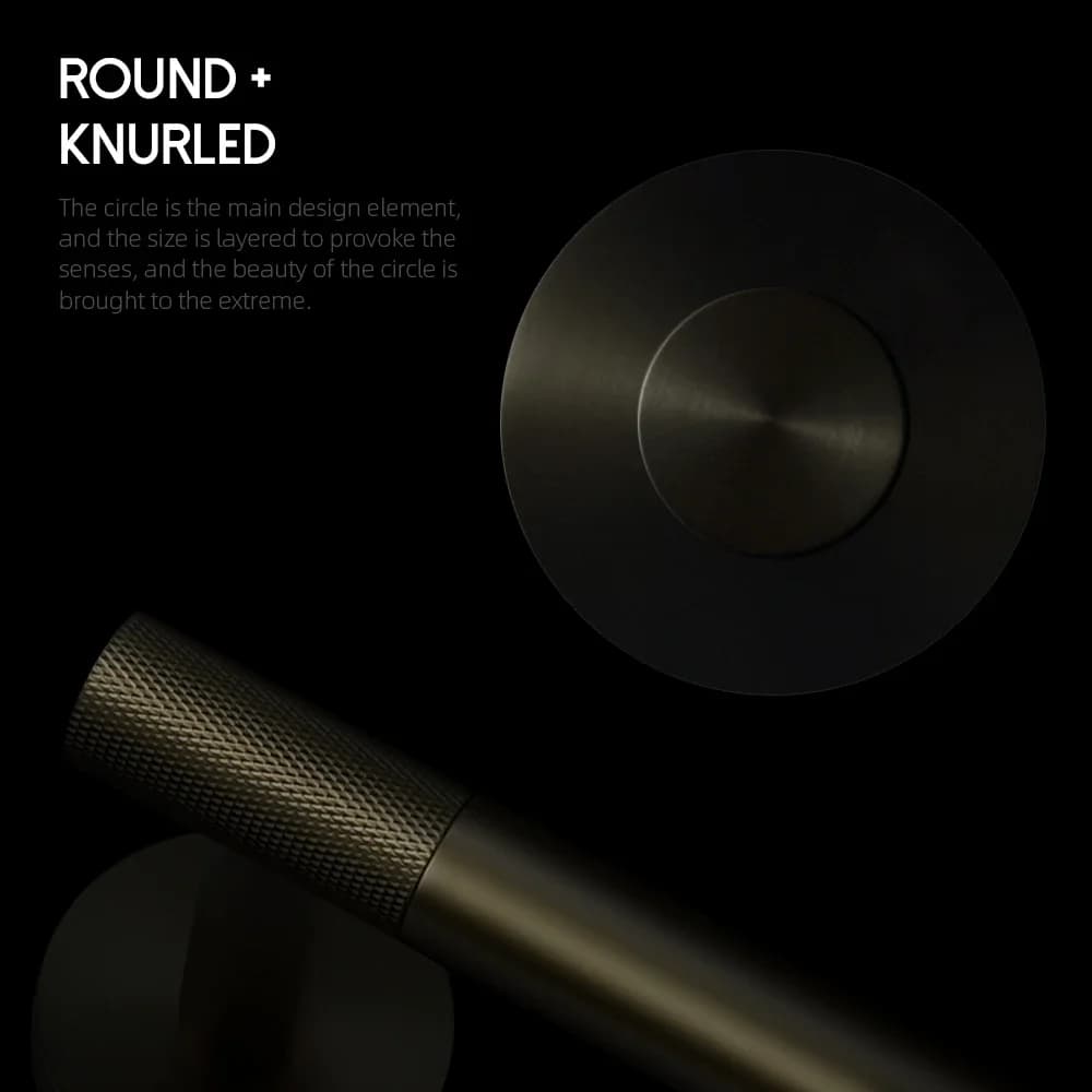 Bathroom Hardware Accessories  Brushed Gold Knurled Brass Kit Towel Bar Ring Robe Hook Paper Holder Towel Ring Toilet Brush
