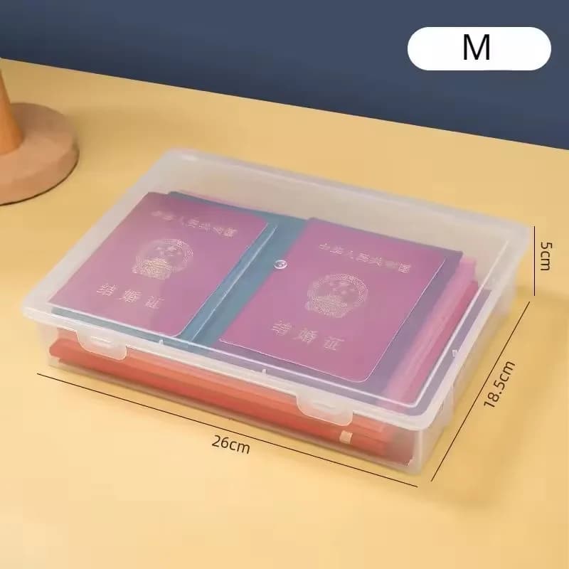 Plastic Document Storage Box with Dust Protection