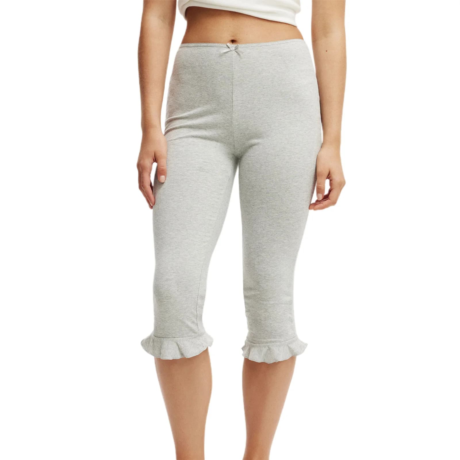 Women's Flared Capris Pants with Bow Tie Detail