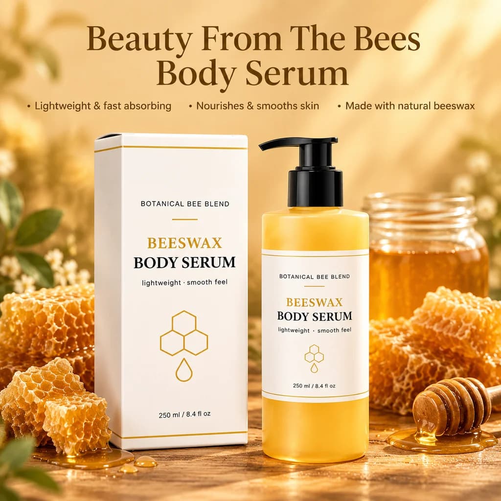 Beauty Bees Body Serum For Crepey Skin,Making Radiant-Looking Long Lasting Hydration Skin Waterless Glowing Body Oil Moisturizer