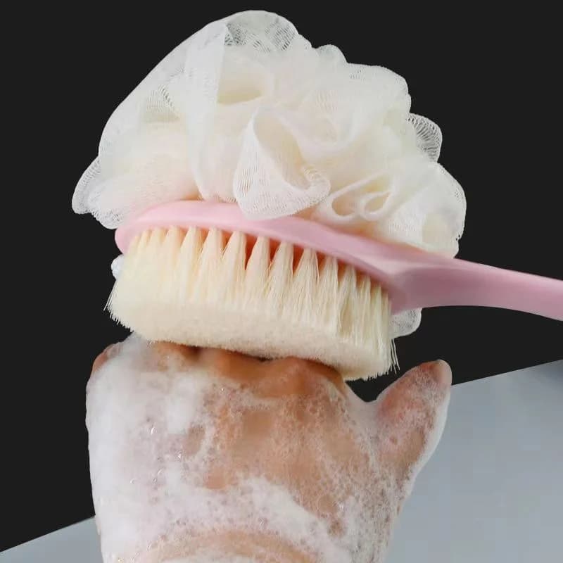 Long Handle Dual-Sided Bath Brush Scrubber