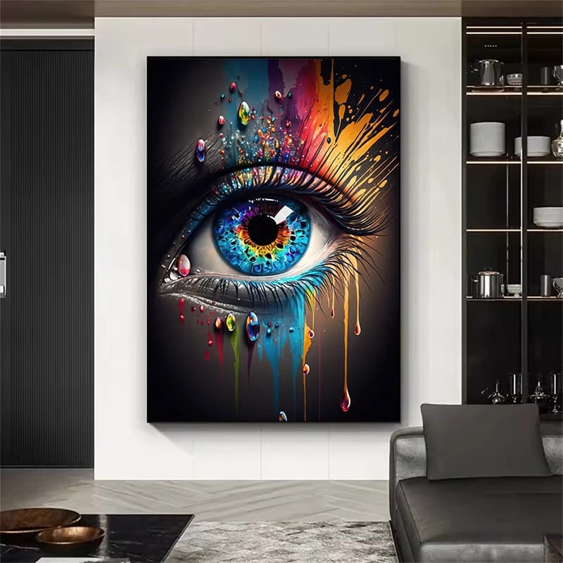 Abstract Eye Features Canvas Wall Art Print