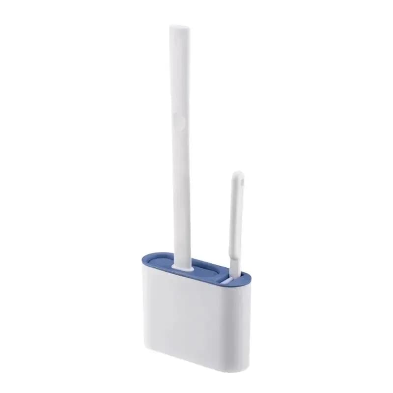 Silicone Toilet Brush with Wall-Mount Holder