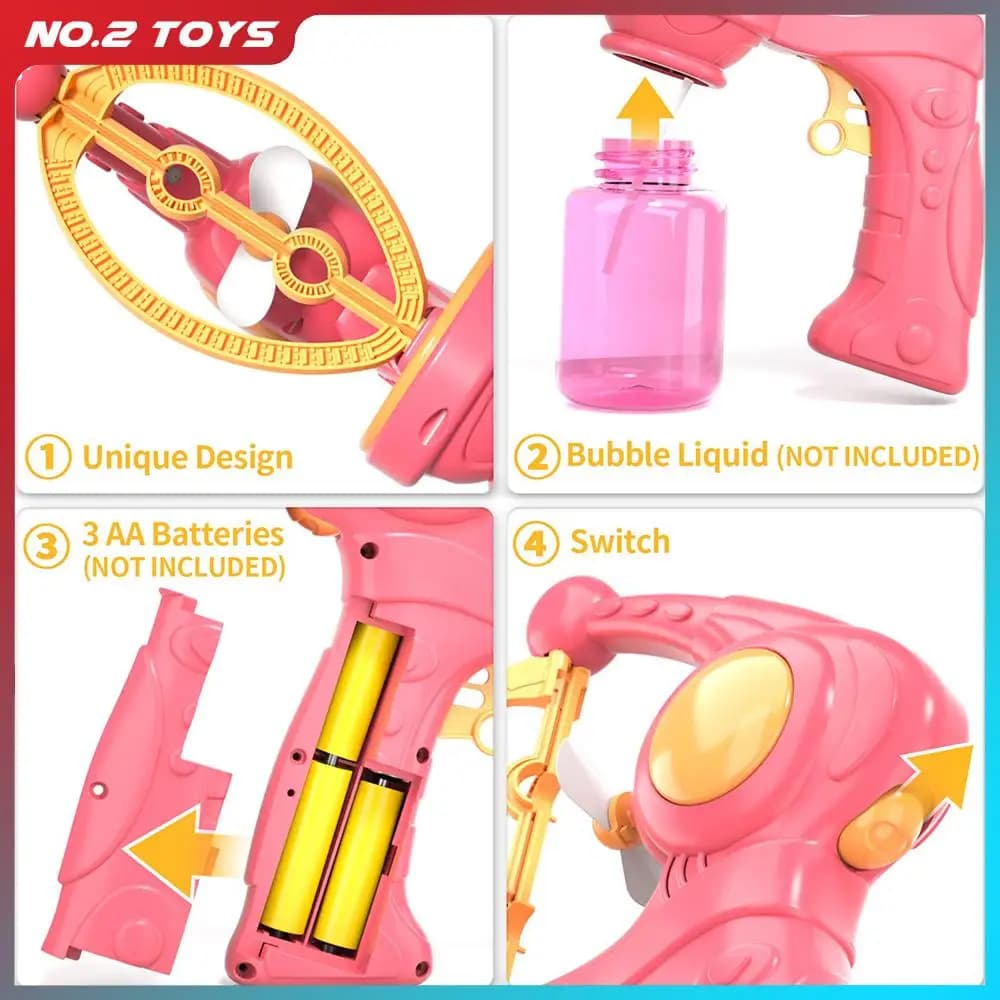 Automatic Bubble Gun with Soap Solution