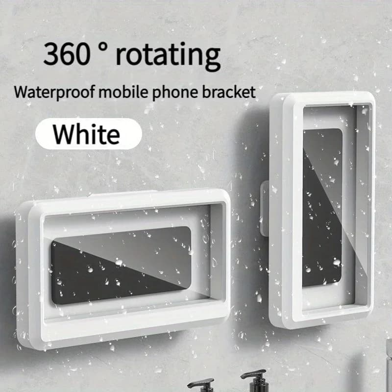 Fixed Waterproof and Anti-fog Mobile Phone Case Self-adhesive for Bathroom Shower Phone Holder Waterproof Touched Shower Phone