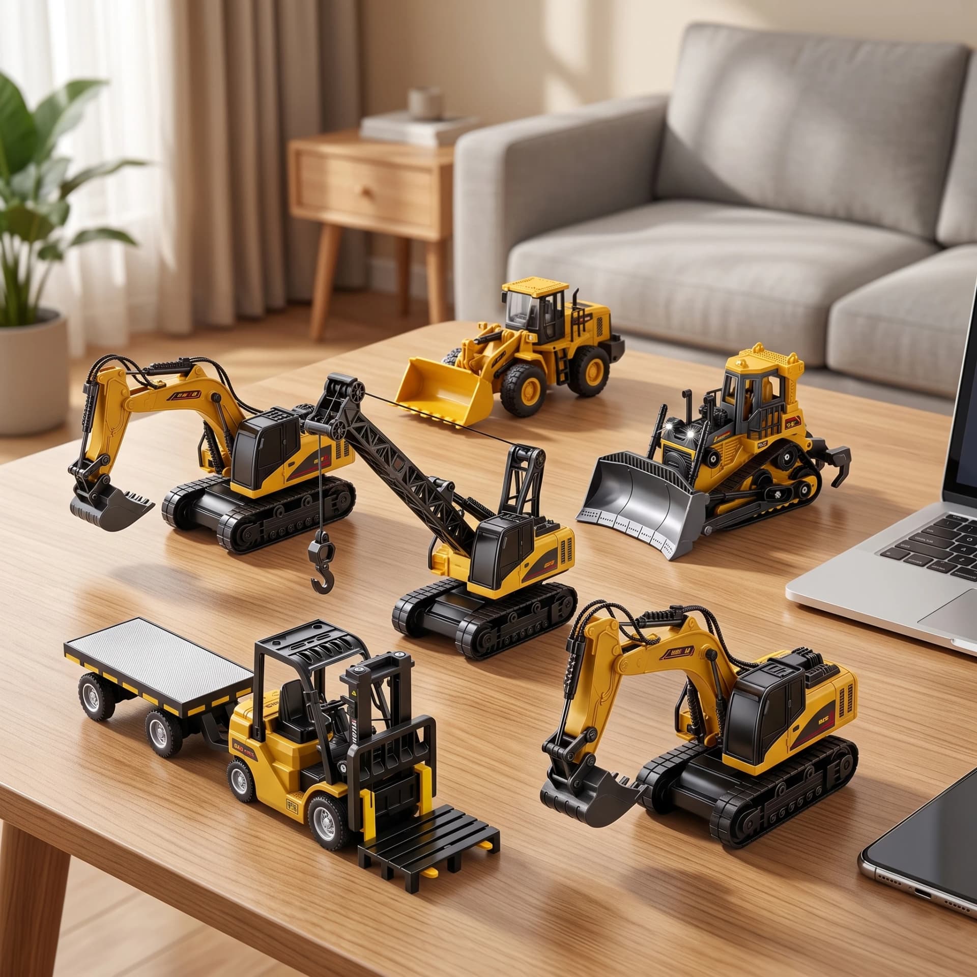 Remote Control Construction Vehicle Toy Set