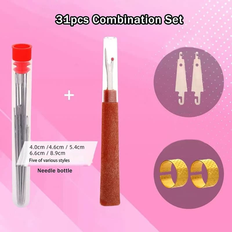 Sewing Needle and Thread Set with Steel Needles