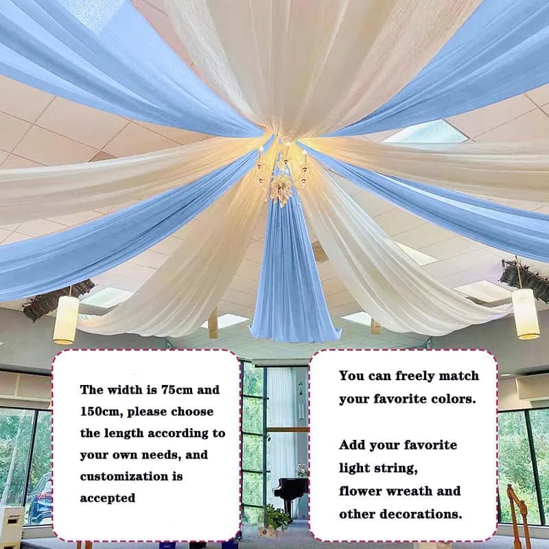 Sheer Chiffon Ceiling Drape Panel