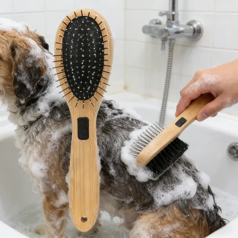 Dual-Sided Boar Bristle Pet Brush