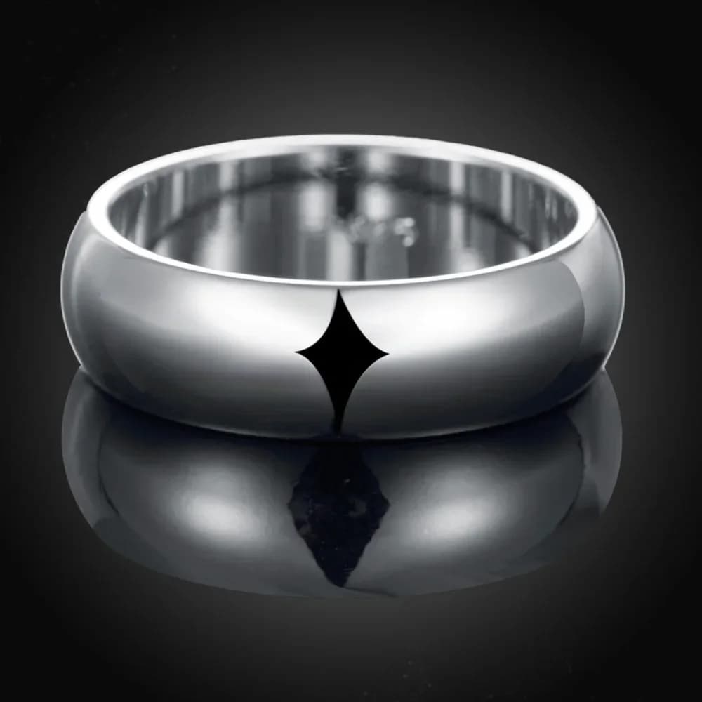 925 Sterling Silver Smooth Round Band Ring