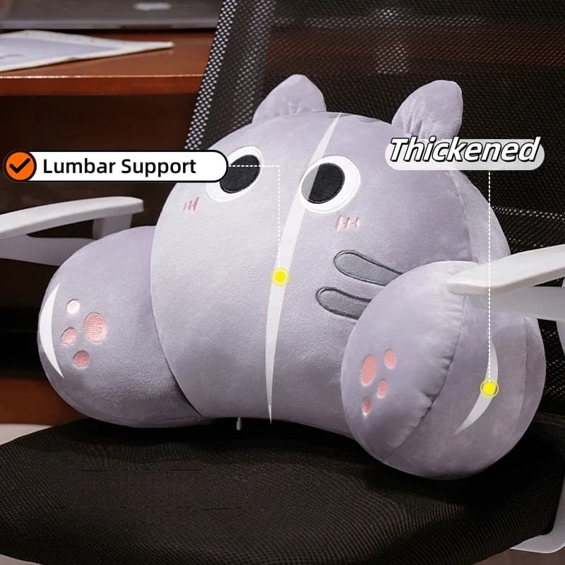 Thickened Cat Back Cushion Lumbar Support Pillow