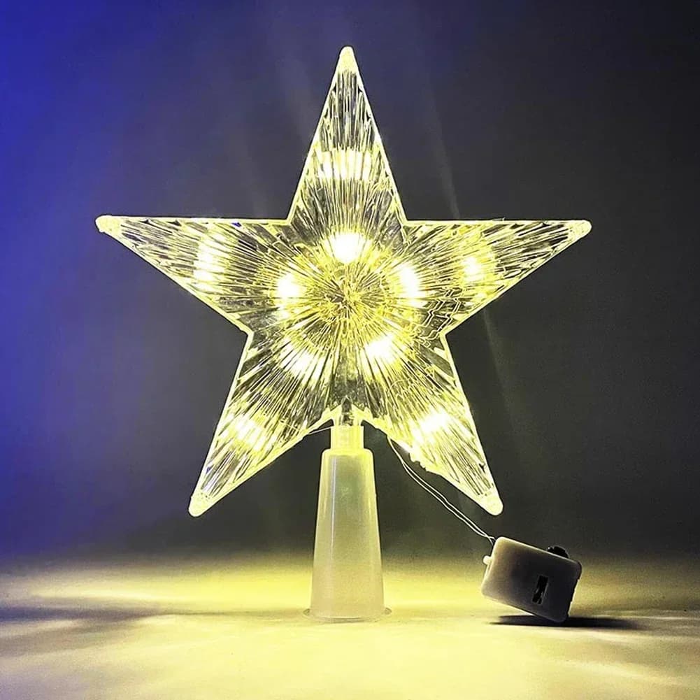 LED Christmas Tree Top Star Light