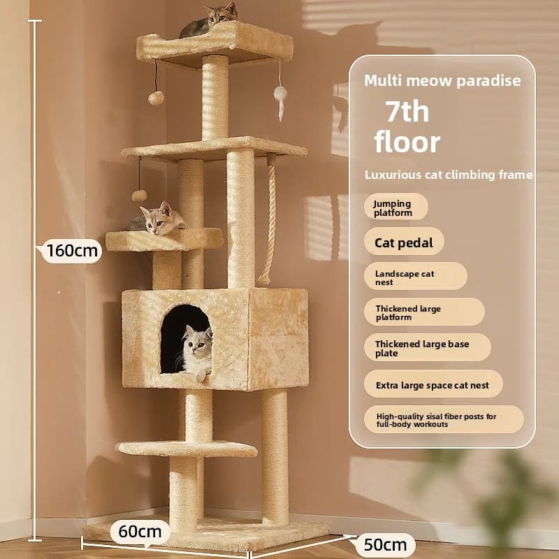 Cat Supplies, Sky Pillar, Jumping Platform, Tree Trunk, Large Scratching Column