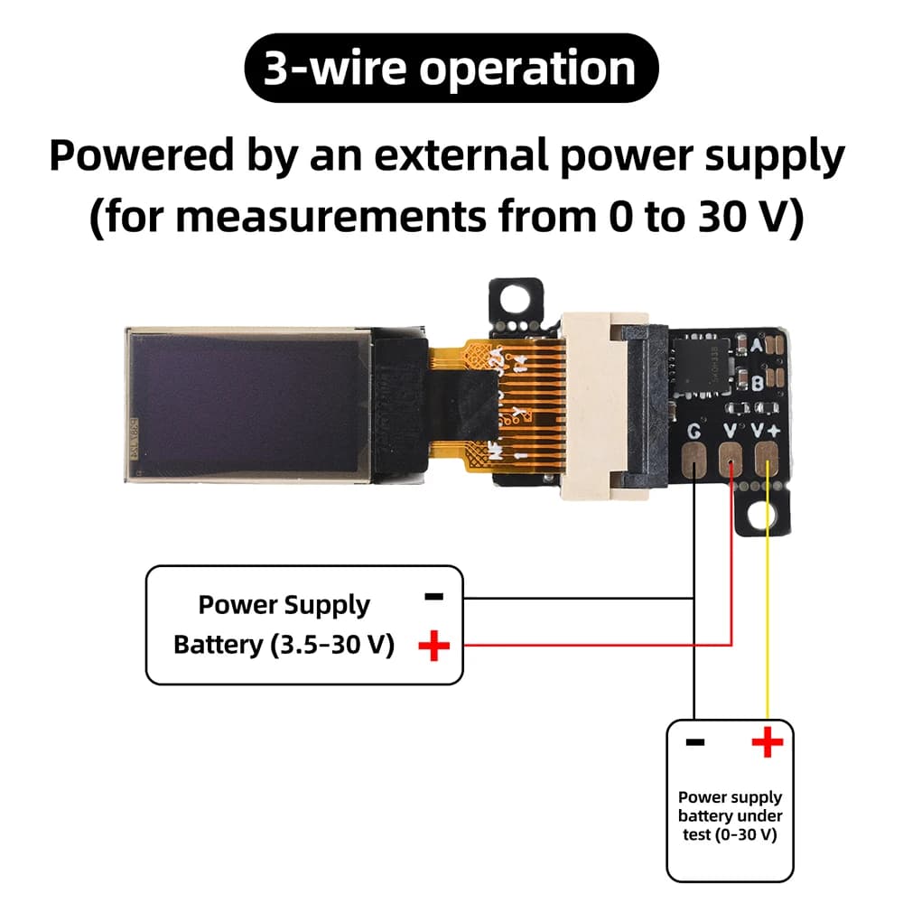 Ultra Thin Mini OLED Digital Voltmeter DC 0-30V 0.5 Inch OLED Display 12Bit ADC High Precision Voltage Meter 5Hz/10Hz Adjustable
