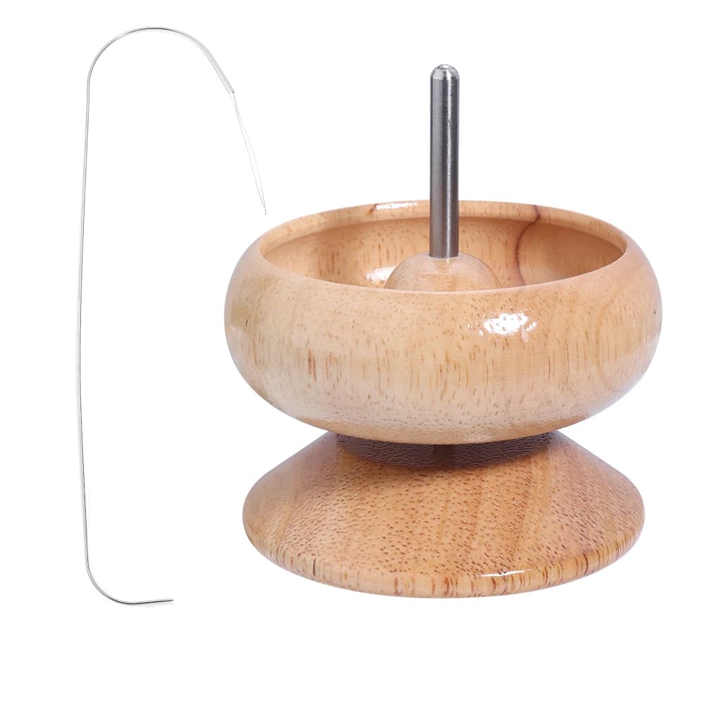Wooden Spin Beading Tools Storage Bowl Kit