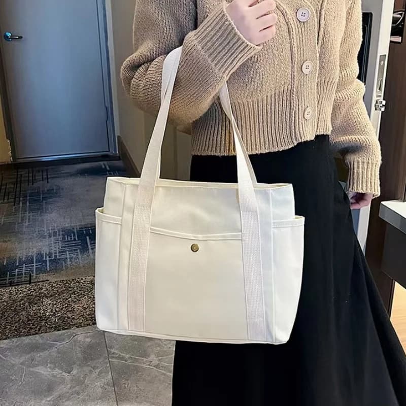 Canvas Tote Bag with Shoulder Handles
