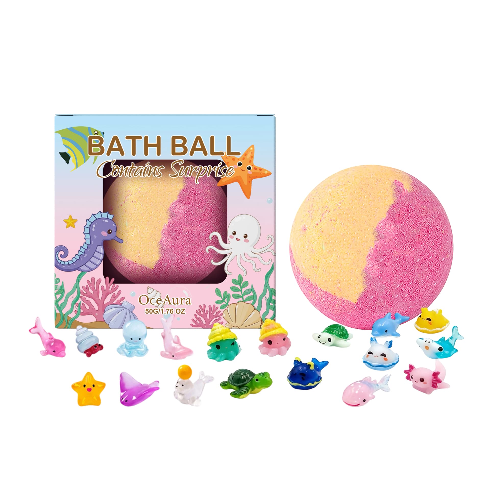 Bath Bombs Set with Surprise Toys Inside