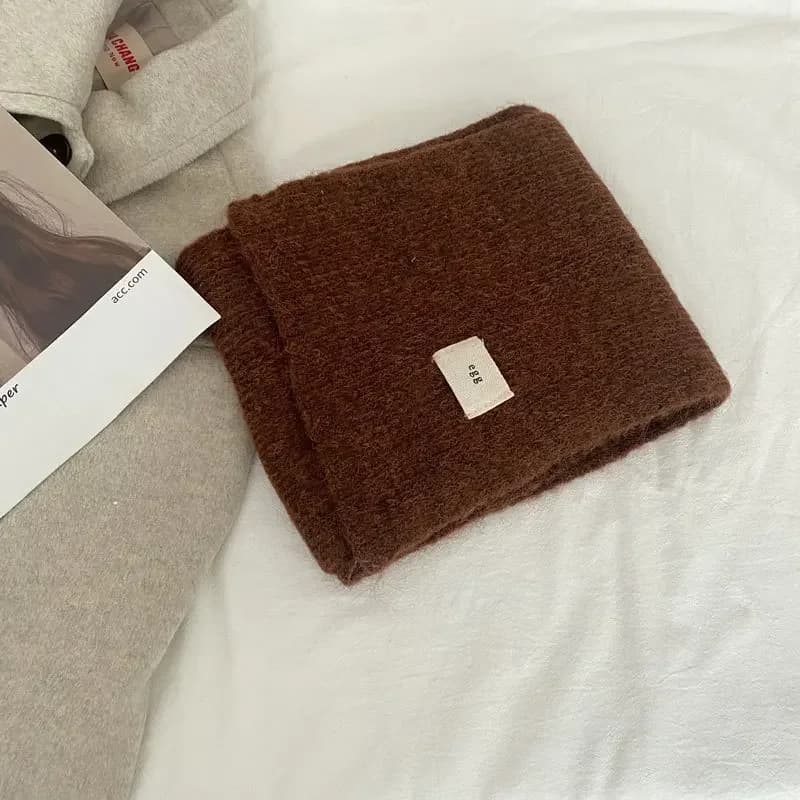Women's Knitted Thickened Mohair Scarf