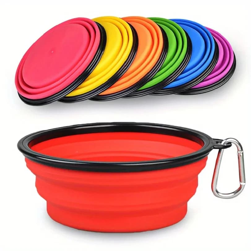 Portable Silicone Dog Folding Bowl
