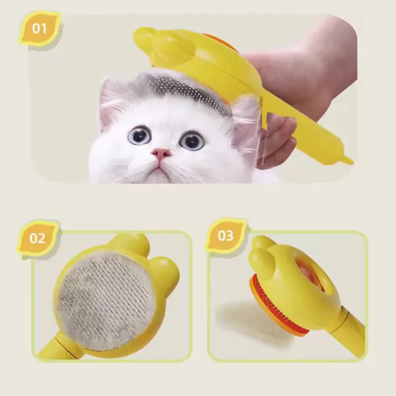 Cat Grooming Supplies 3 piece set include Round Hole Cat Nail Clippers  Pet Comb Pet Grooming Brush Flea prevention tools