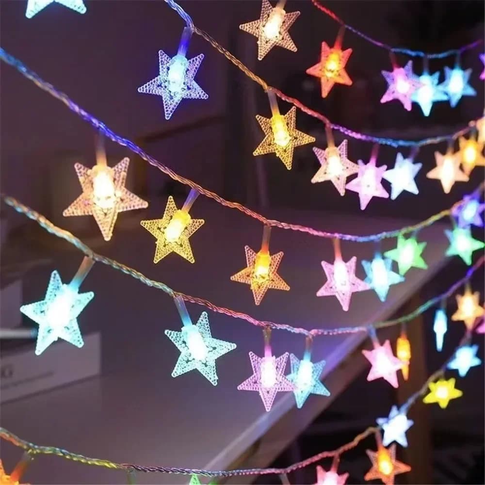 LED Star String Lights Battery Powered