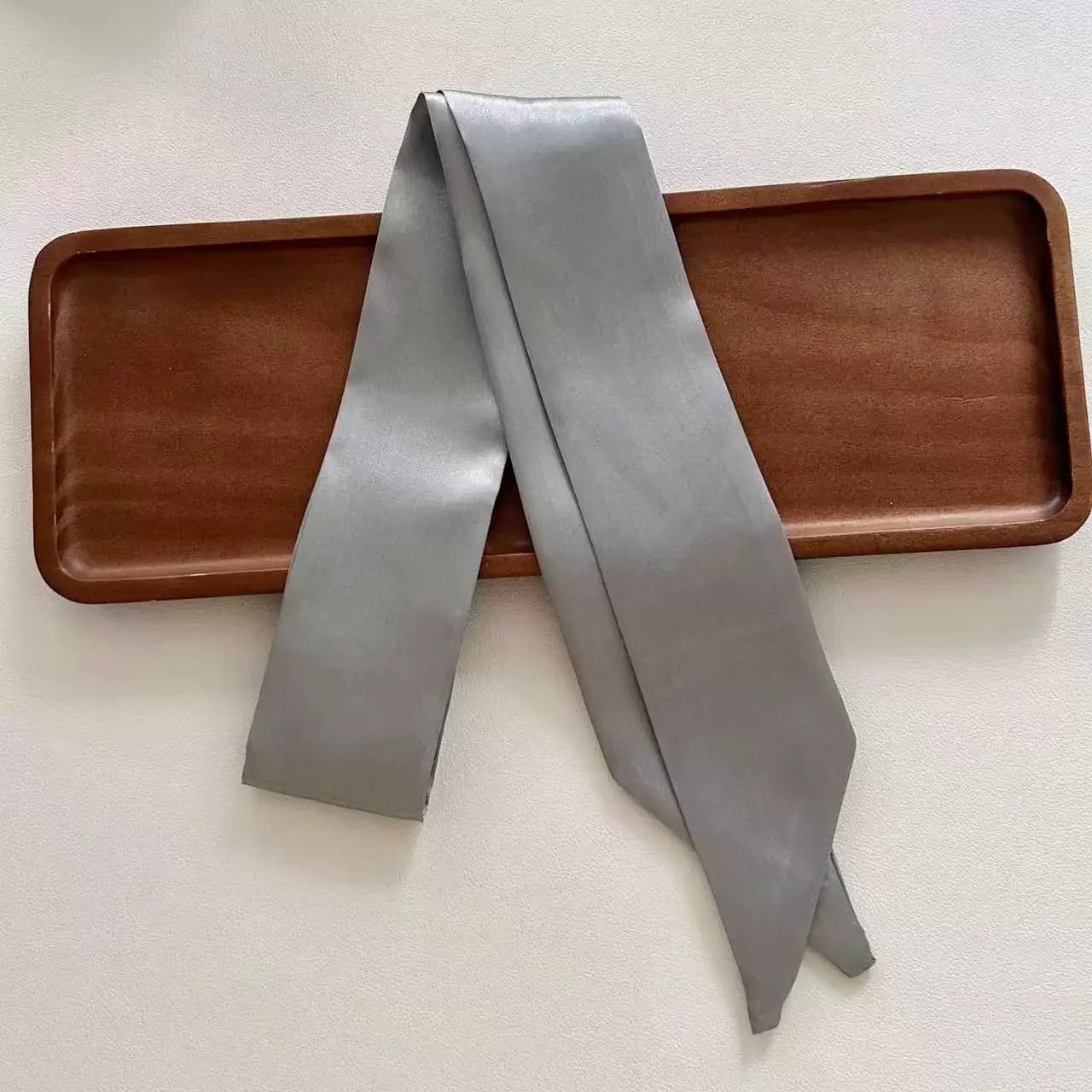 Long Skinny Satin Hair Scarf Headband