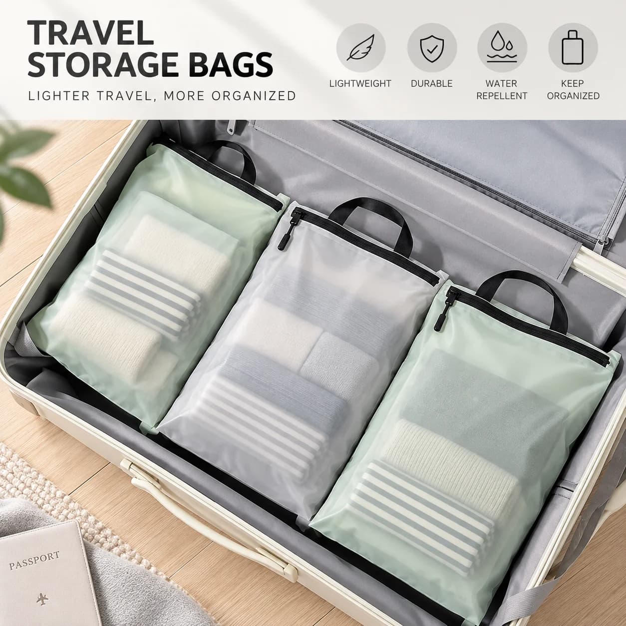 Waterproof Luggage Organizer Packing Cubes