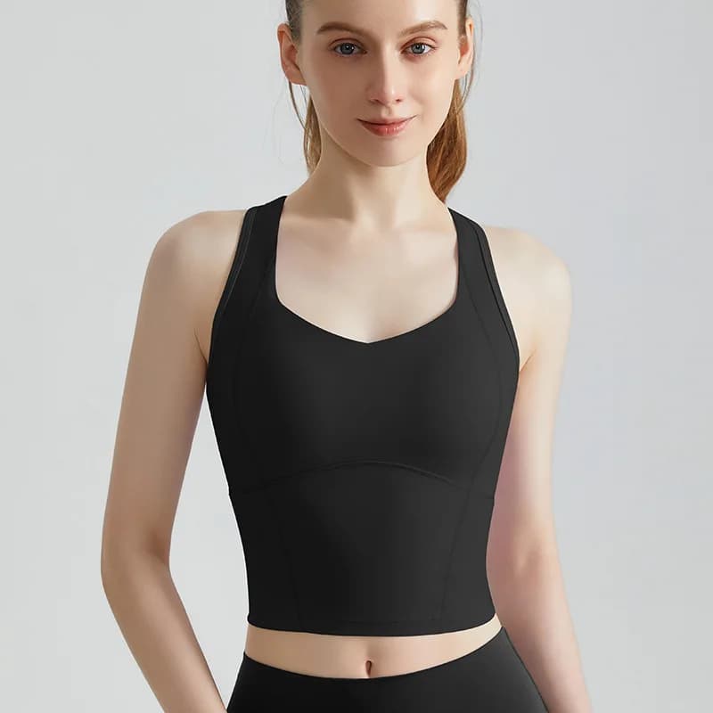 High-Impact Sports Bra with Shock-Absorbing Pads