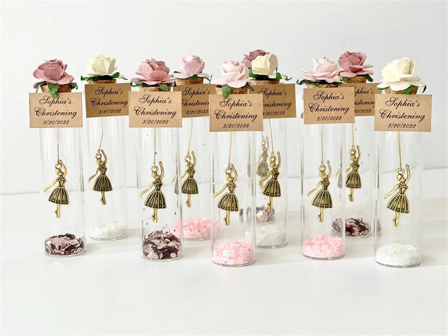 Personalized Glass Dome Rose Favors