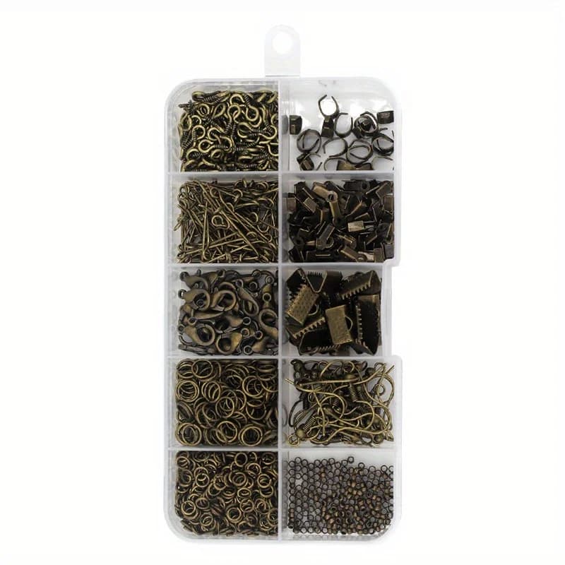 900pcs Jewelry Making Kit - Create Earrings, Necklaces & More with DIY Beads & Plier Tools!