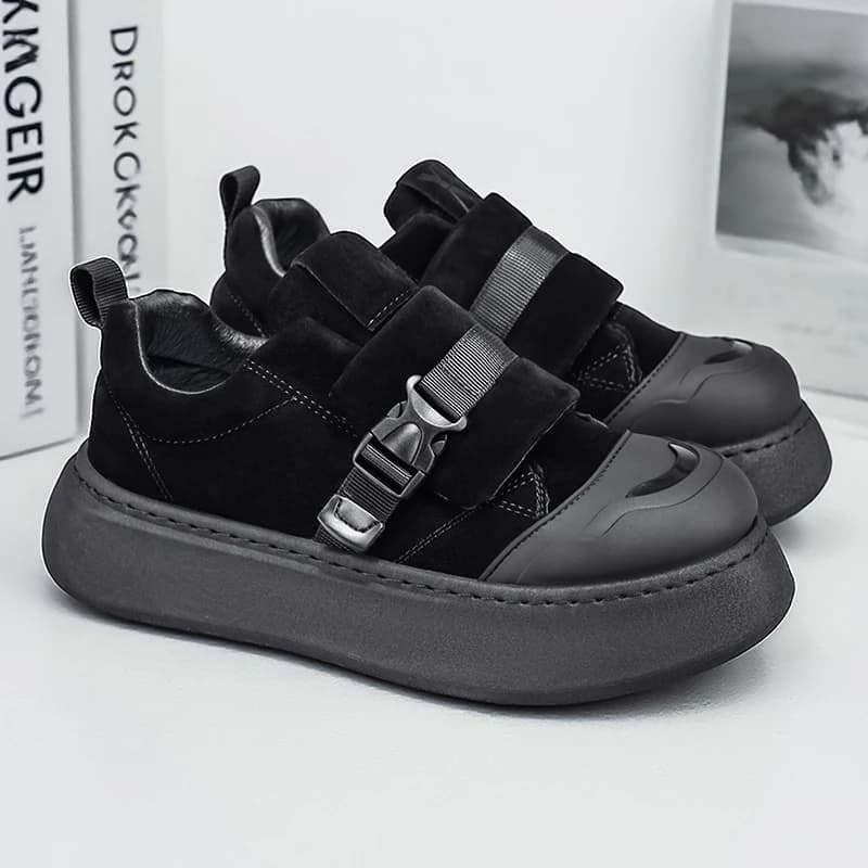 Sneakers Casual Men Original Designer Easy Matching Board Shoes Fashion Leather Breathable Height Increased Platform Sport Shoes