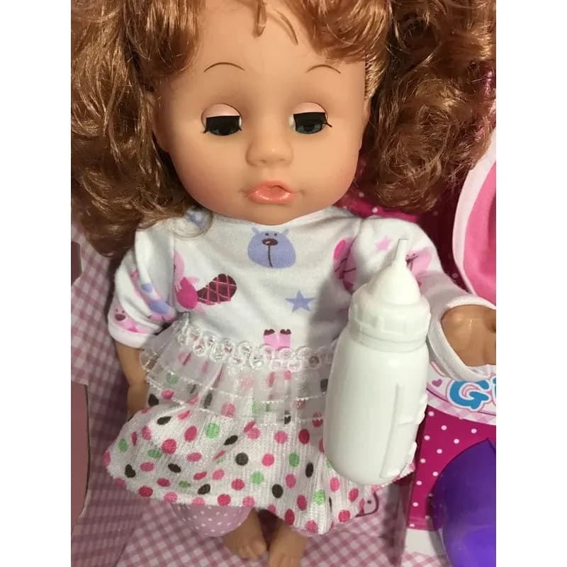 Interactive Baby Doll with Blinking and Drinking Functions