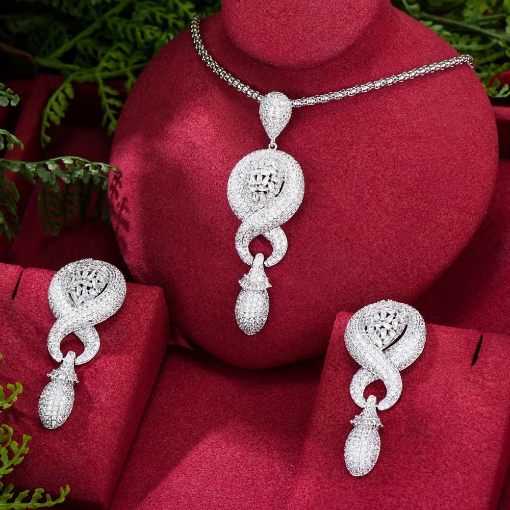 Gold-Plated Cubic Zirconia Jewelry Set