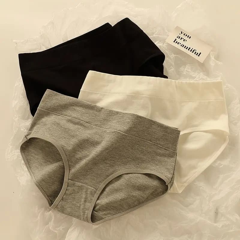 Pure Cotton Mid-Waist Seamless Briefs