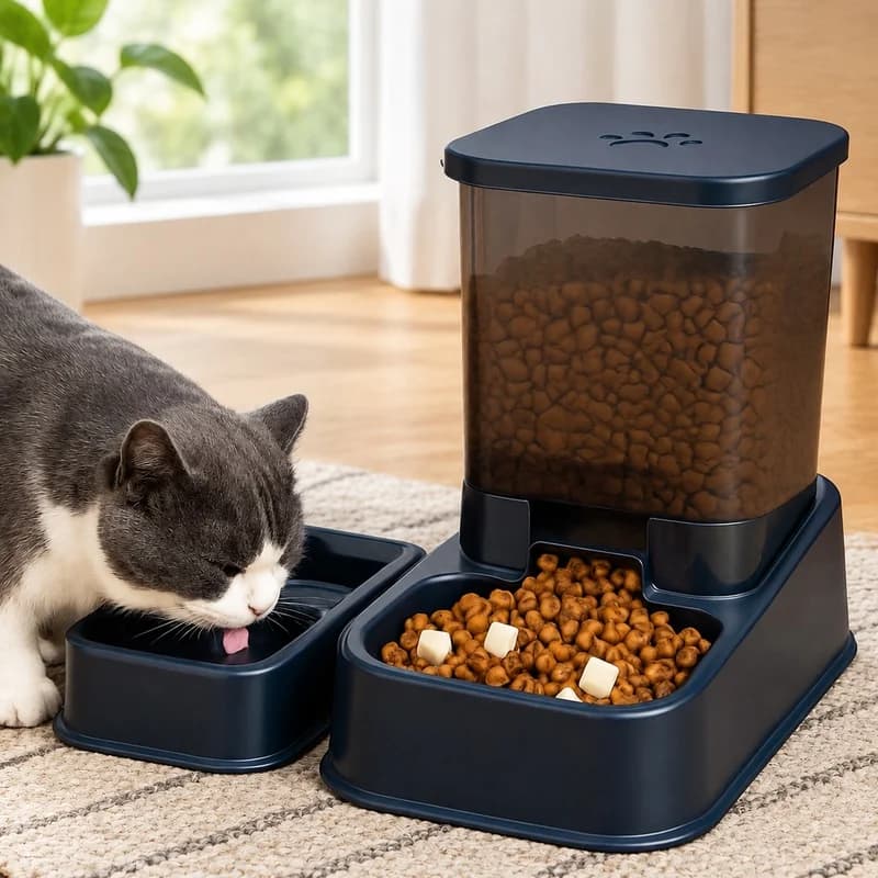 Automatic Portion-Control Pet Feeder with Water