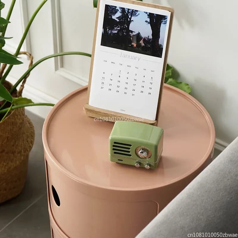 Nightstands Modular Bedside Table Round Large-capacity Storage Bedside Small Cabinet Bedroom Simple Storage Narrow Side Cabinet