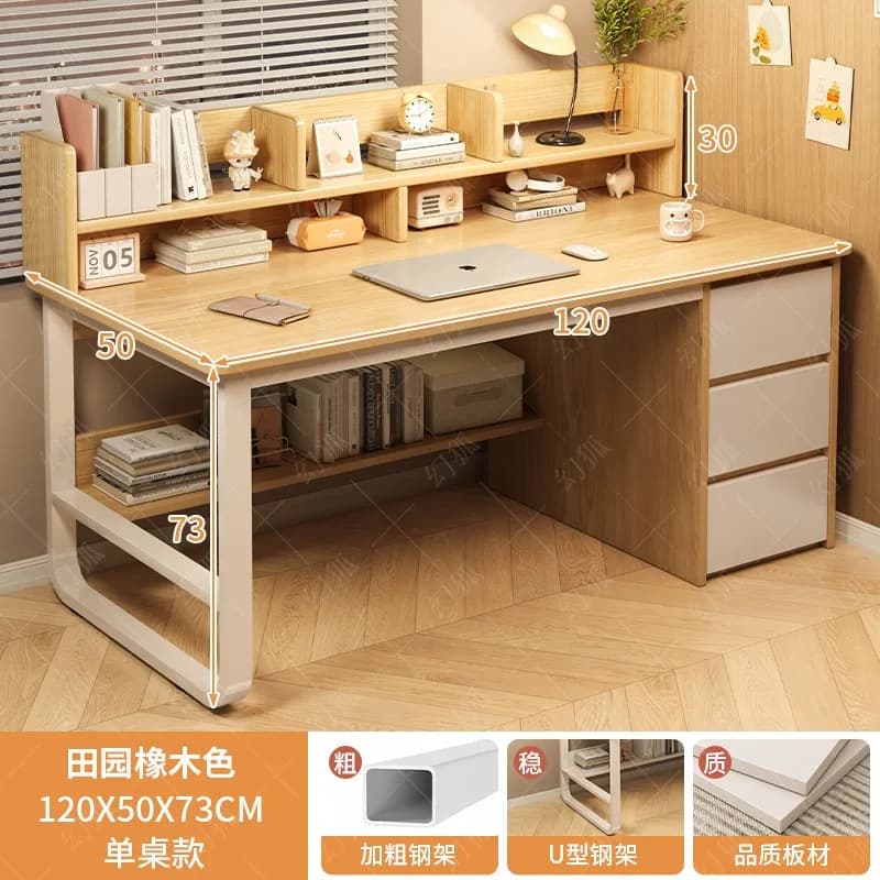 White Drawer Office Desk Fancy Organizer Ergonomic Computer Vanity Office Desk Study Sedentary Biurka Komputerowe Furnitures