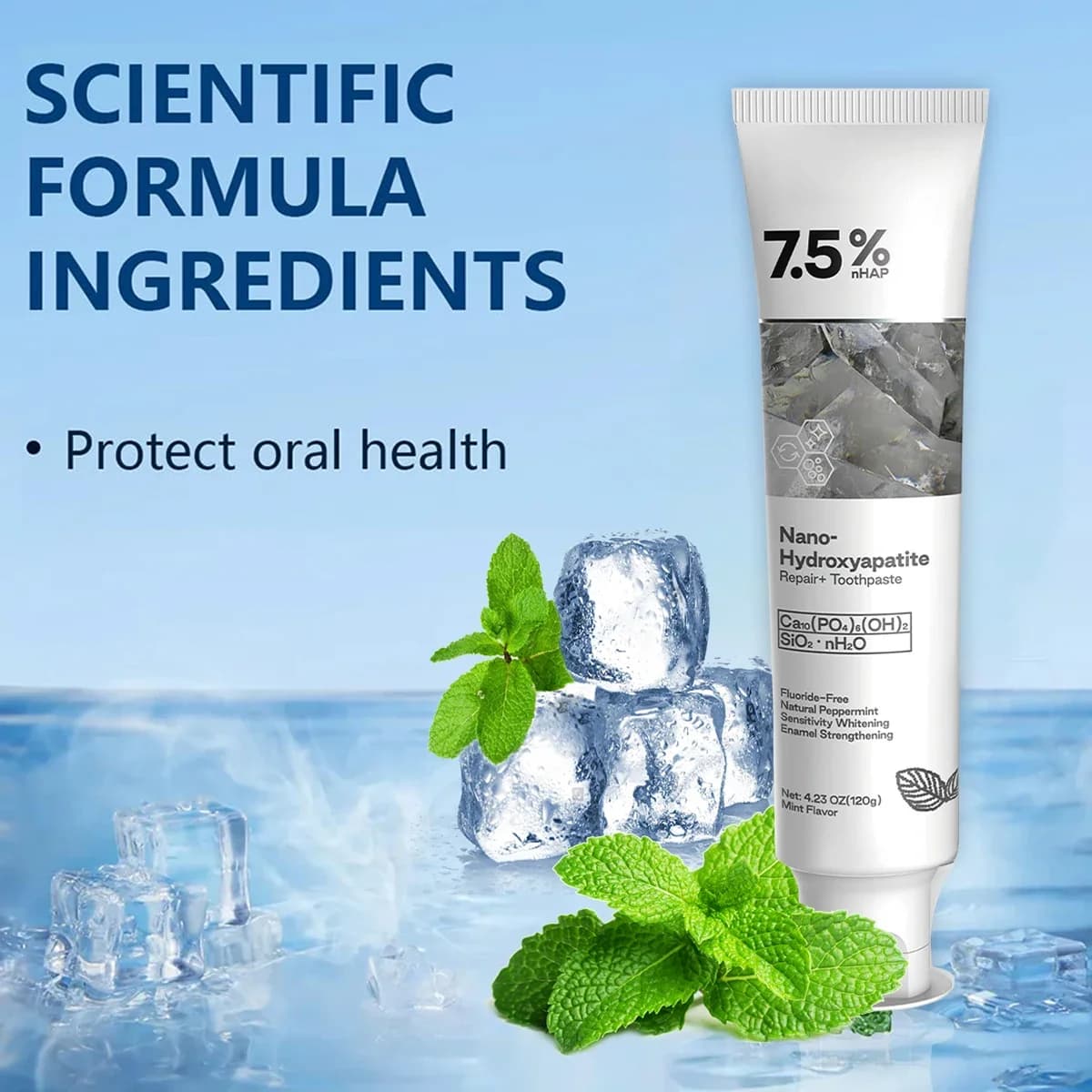 Nano Hydroxyapatite Fluoride-Free Toothpaste