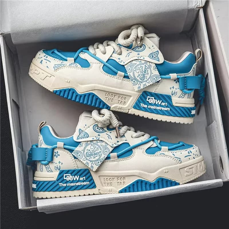 Men Sneakers Outdoor Casual Shoes Fashion Spring Breathable Vulcanized Shoes Comfortable Walking Shoe Platform Lace Up Men Shoes