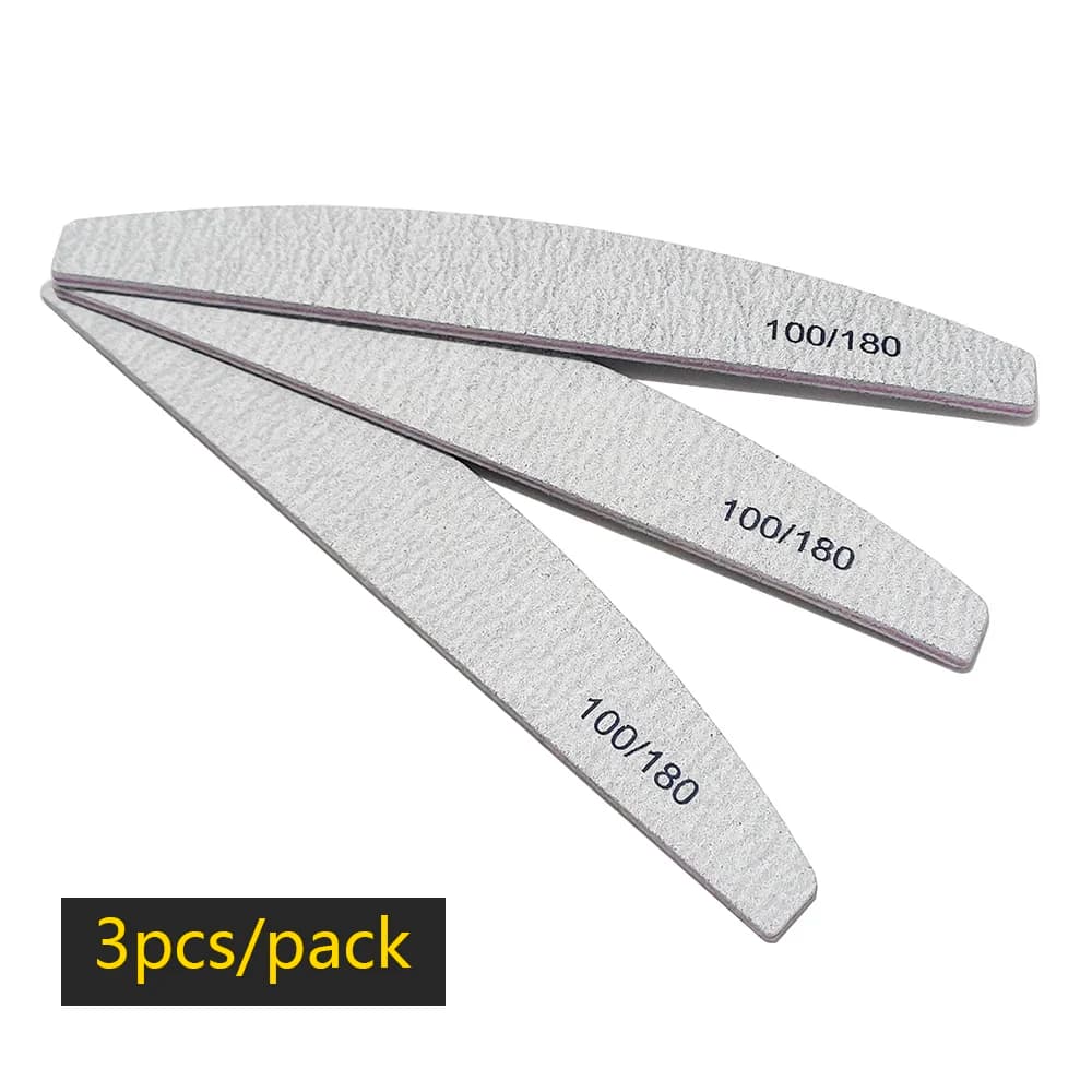 Half Moon Nail File Buffer 100/180 Grit