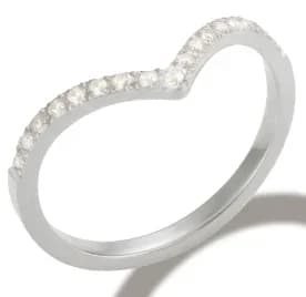 Crystal Zircon Stainless Steel Ring Band