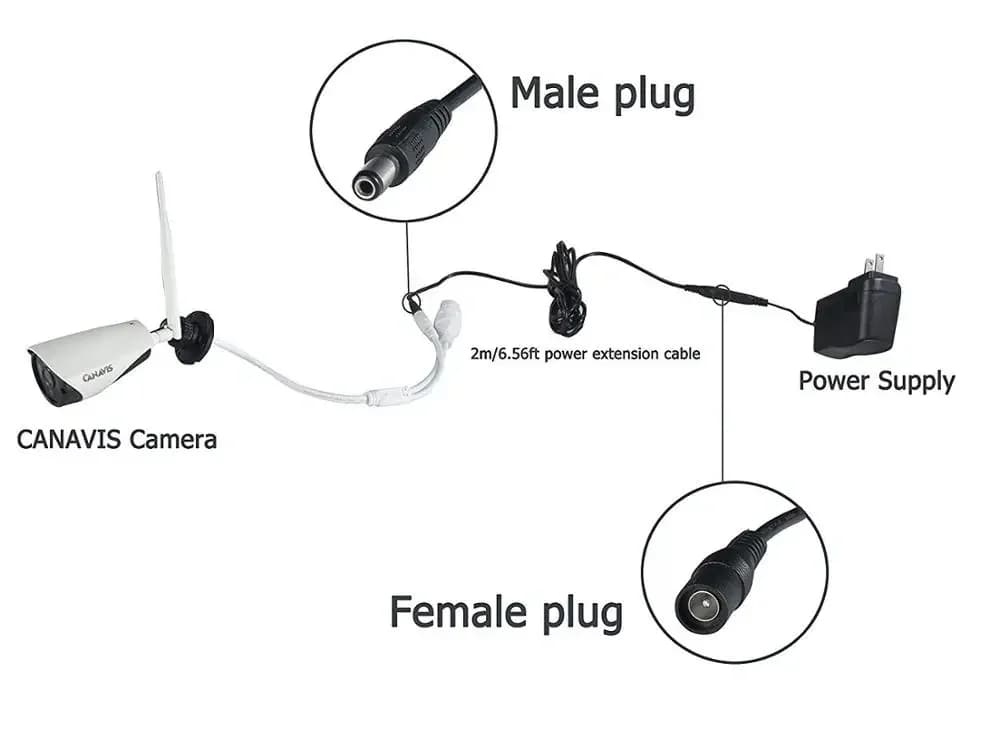 DC Extension Cable 1M 2M 3M 5M 10M 5.5x2.1mm Female to Male Plug for 12V 5V 24V Power Adapter Cord Home CCTV Camera LED Strip