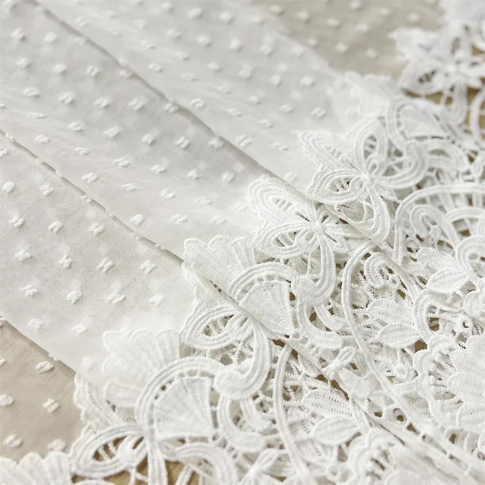 Vintage Lace Flower Sheer Curtain Panels