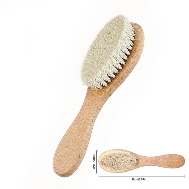 Wool Beard Brush with Beech Wood Handle